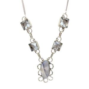 Grey gemstone labradorites in 925 Sterling Silver